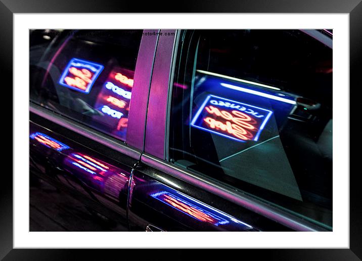  Neon Framed Mounted Print by Neal P
