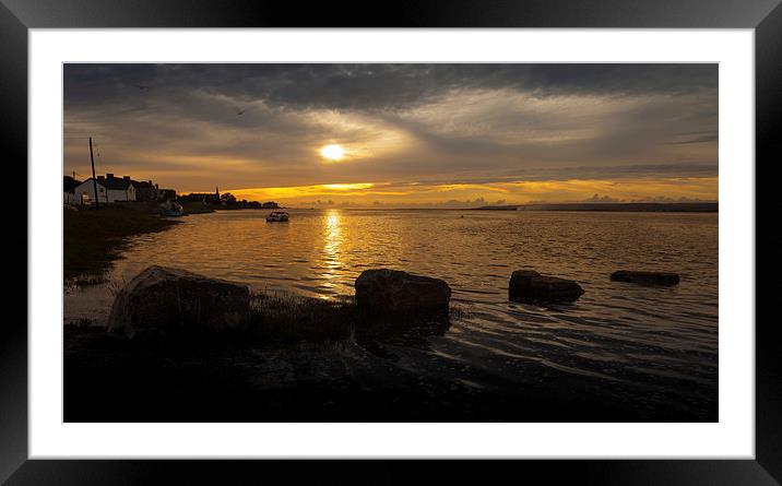  Penclawdd sunset Framed Mounted Print by Leighton Collins