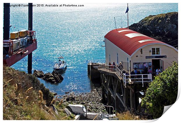  St Justinians, Lifeboat house &Ramsay Sound Print by Frank Irwin