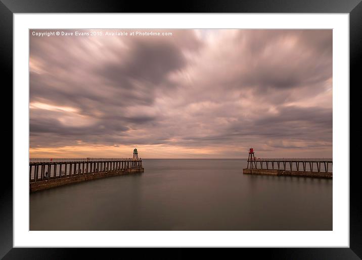  Whitby Long Exposure Framed Mounted Print by Dave Evans