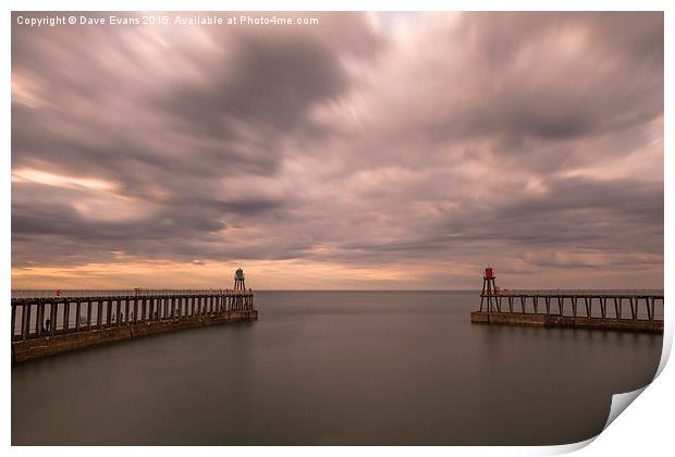  Whitby Long Exposure Print by Dave Evans