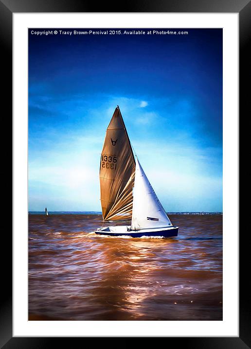  Yatch off Sheerness Framed Mounted Print by Tracy Brown-Percival