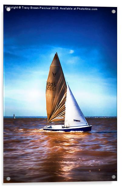  Yatch off Sheerness Acrylic by Tracy Brown-Percival
