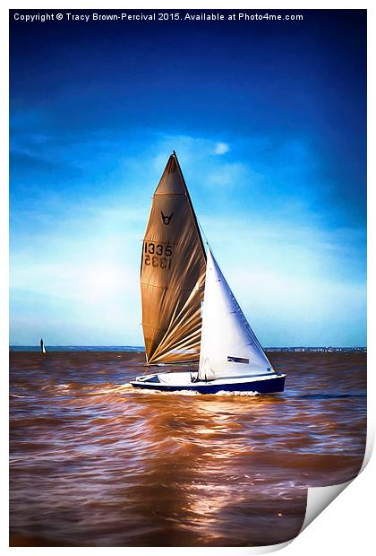  Yatch off Sheerness Print by Tracy Brown-Percival