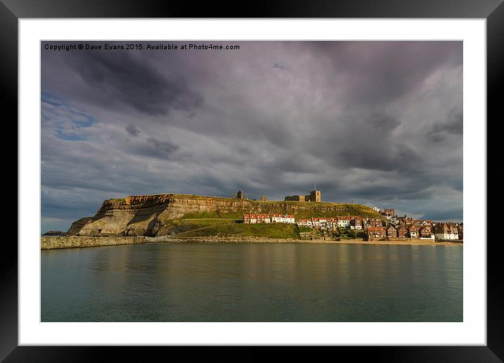  Whitby Town Framed Mounted Print by Dave Evans
