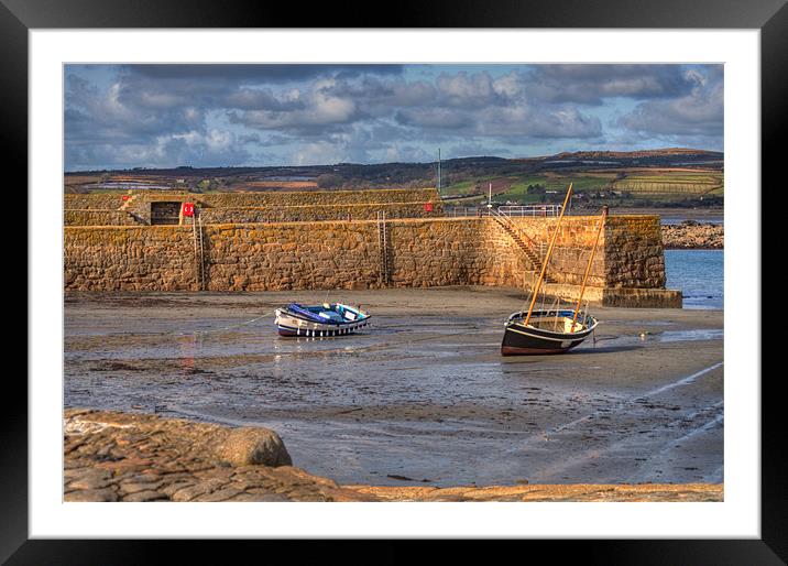 Harbour on St Michaels Mount, Marazion, Cornwall Framed Mounted Print by C.C Photography