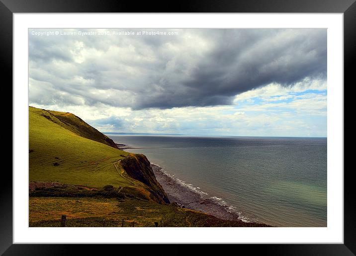  Borth Coastal View, Wales. Framed Mounted Print by Lauren Bywater