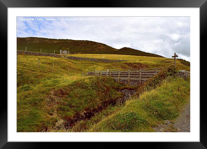 Welsh Bridge, Borth, Wales. Framed Mounted Print by Lauren Bywater