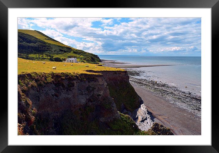 Coastal Views, Borth, Wales. Framed Mounted Print by Lauren Bywater