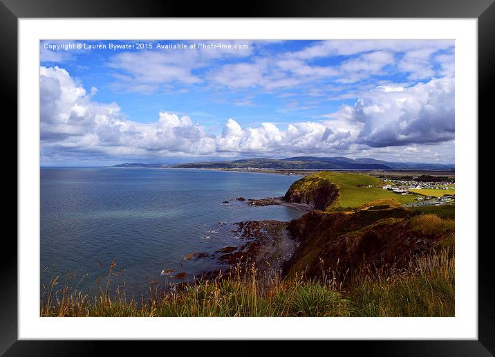 Gathering of Clouds, Borth, Wales Framed Mounted Print by Lauren Bywater