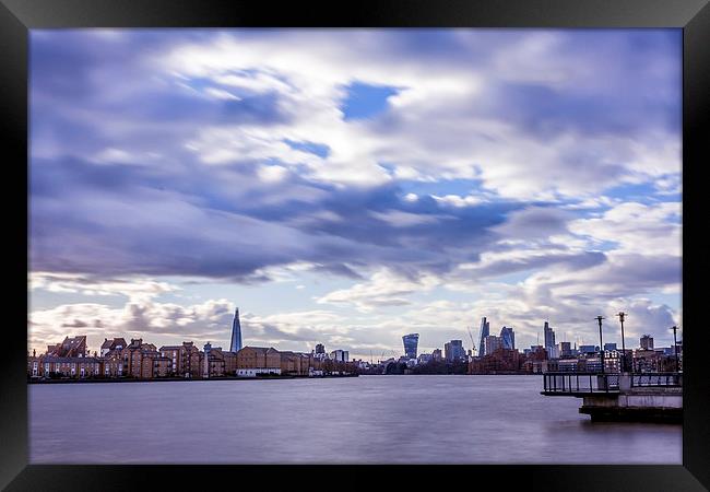  London Grey Skies. Framed Print by Peter Bunker