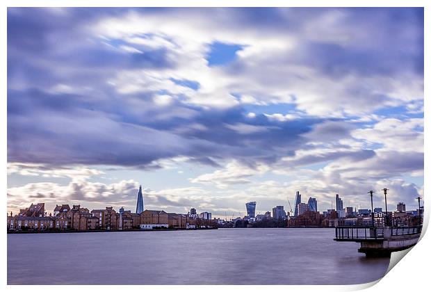  London Grey Skies. Print by Peter Bunker