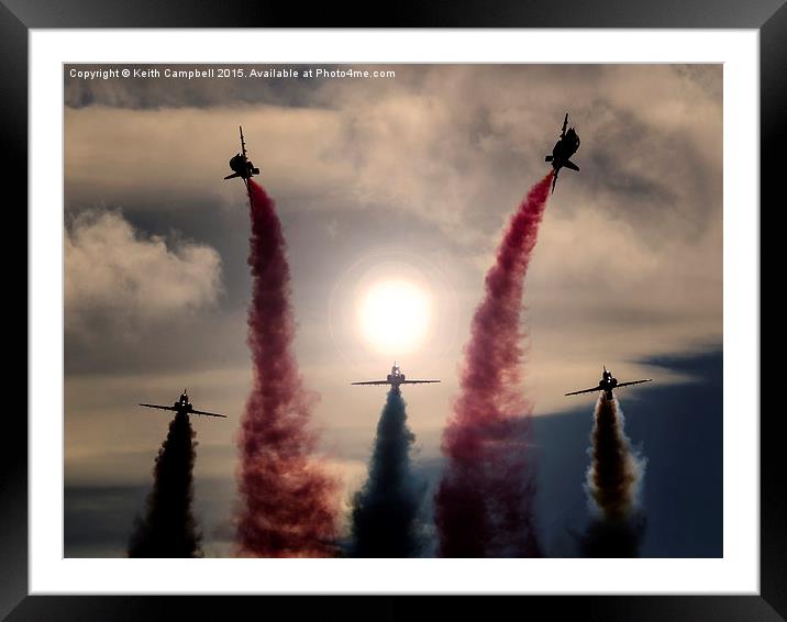  Red Arrows Enid Formation Framed Mounted Print by Keith Campbell