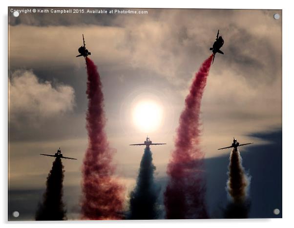  Red Arrows Enid Formation Acrylic by Keith Campbell