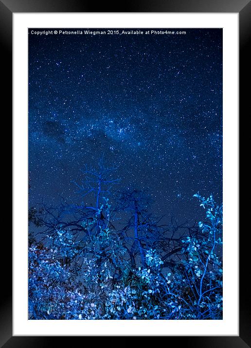 Milky way Framed Mounted Print by Petronella Wiegman