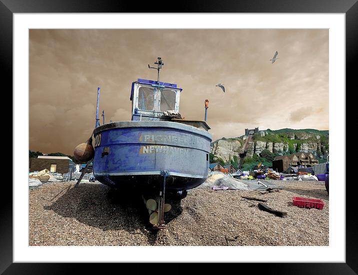  Hastings fishing boat Framed Mounted Print by Tony Bates