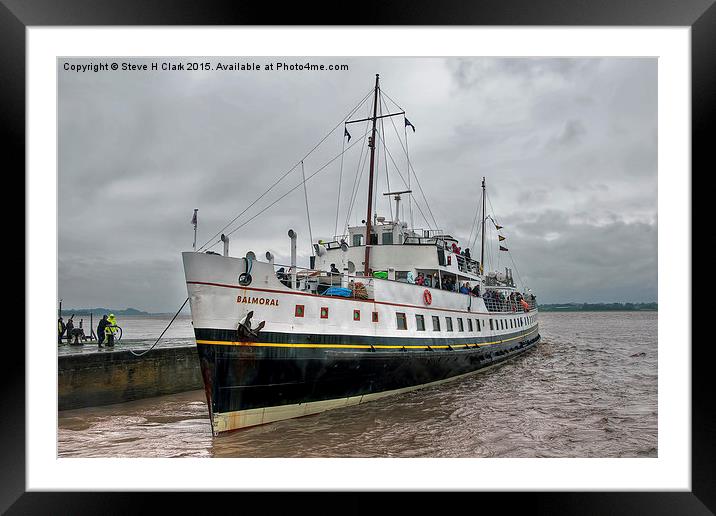  MV Balmoral Leaving Lydney Harbour Framed Mounted Print by Steve H Clark
