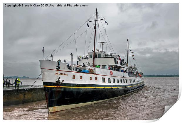  MV Balmoral Leaving Lydney Harbour Print by Steve H Clark