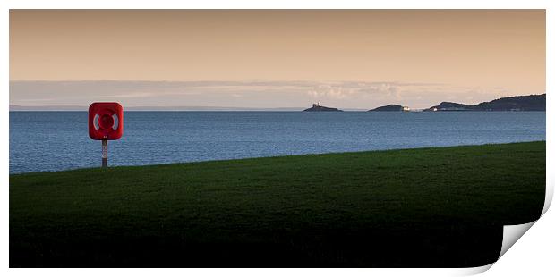  Swansea bay and Mumbles Print by Leighton Collins