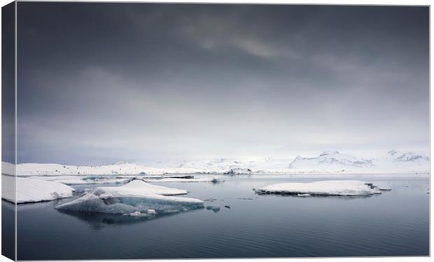 Icy morning, Jokulsarlon, Iceland Canvas Print by Neil Almnond