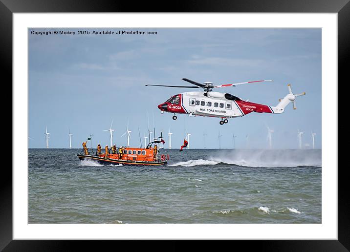 Rhyl Air Sea Rescue Framed Mounted Print by rawshutterbug 