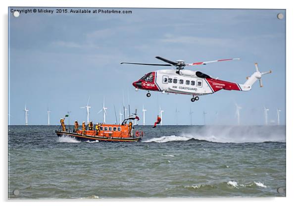 Rhyl Air Sea Rescue Acrylic by rawshutterbug 