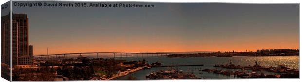  Dusk in the Bay Canvas Print by David Smith