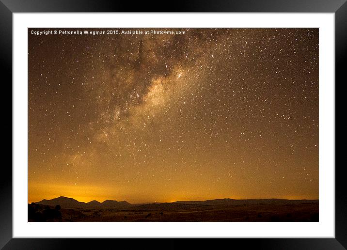  Starry nights at Badplaas Framed Mounted Print by Petronella Wiegman