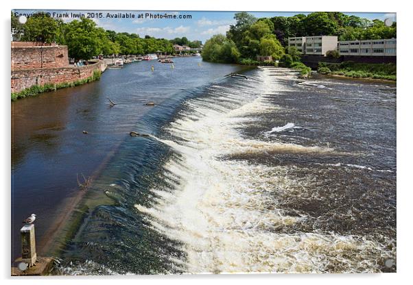  The weir at Chester on the River Dee Acrylic by Frank Irwin