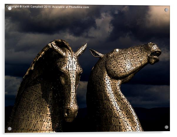 The Kelpies Acrylic by Keith Campbell