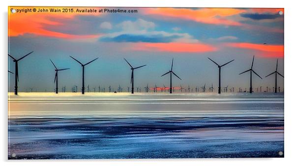 Windmills to the Horizon  Acrylic by John Wain