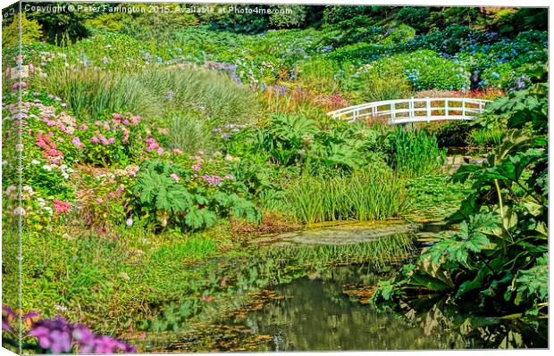 Great Gardens Of Cornwall Canvas Print by Peter Farrington