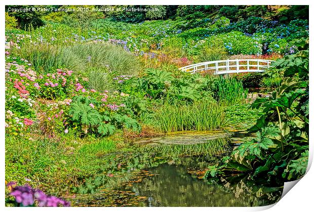 Great Gardens Of Cornwall Print by Peter Farrington