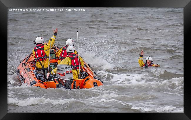 Rhyl Sea Rescue Framed Print by rawshutterbug 