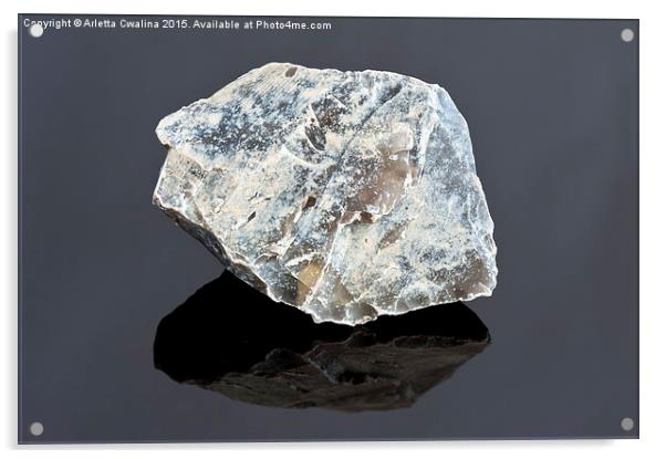 Blue quartz chunk Acrylic by Arletta Cwalina