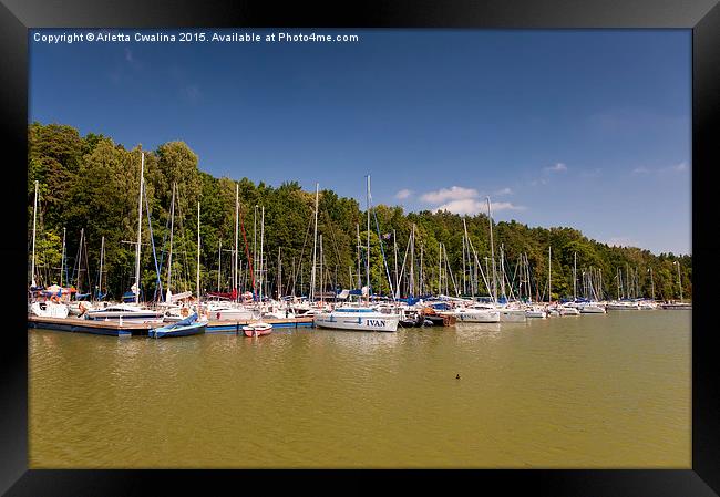 Pod Debem yachts marina Framed Print by Arletta Cwalina