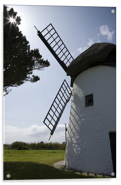 Tacumshane windmill, County Wexford, Ireland. Acrylic by Ian Middleton