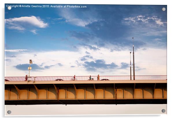 Slasko Dabrowski Bridge part view Acrylic by Arletta Cwalina