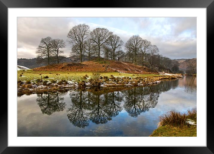  River Brathay Reflections  Framed Mounted Print by Gary Kenyon
