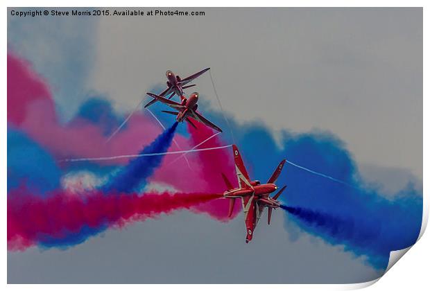  RAF Red Arrows Gypo Break Print by Steve Morris