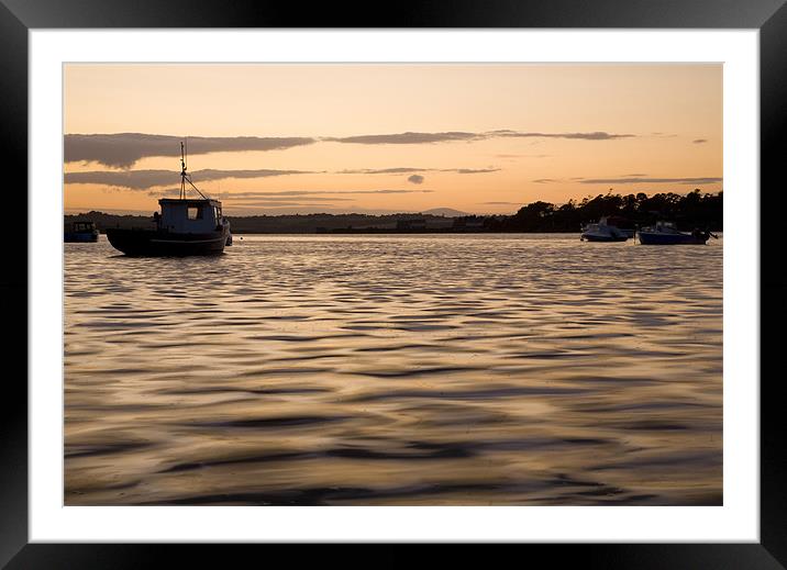 Wexford Harbour at sundown, Ireland Framed Mounted Print by Ian Middleton