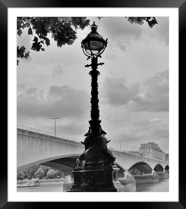  Waterloo Bridge Framed Mounted Print by Simon Hackett