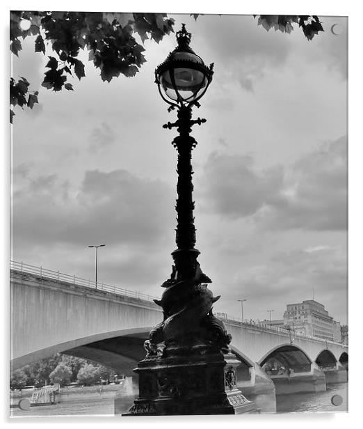  Waterloo Bridge Acrylic by Simon Hackett