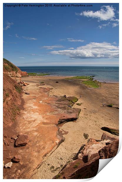 Exmouth near Orcombe Point Print by Pete Hemington