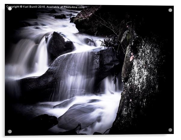  Waterfall 6 Acrylic by Karl Burrill