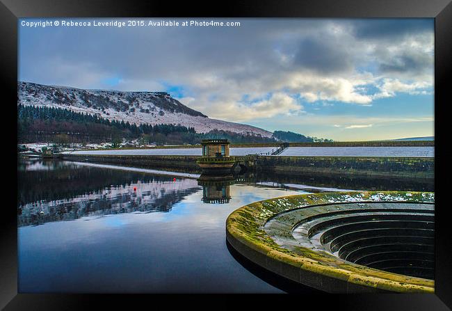 bamford over ladybower Framed Print by Rebecca Leveridge