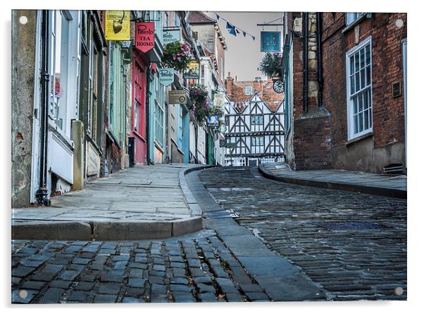  Lincoln, Steep Hill, early morning Acrylic by Andrew Scott