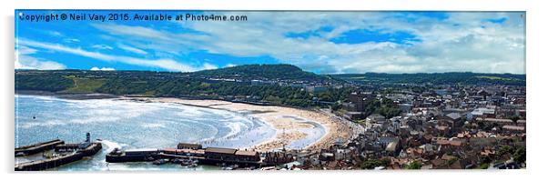 Scarborough Panoramic View from the Castle  Acrylic by Neil Vary