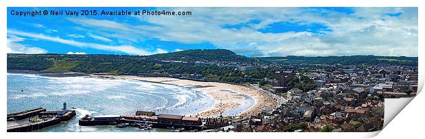 Scarborough Panoramic View from the Castle  Print by Neil Vary