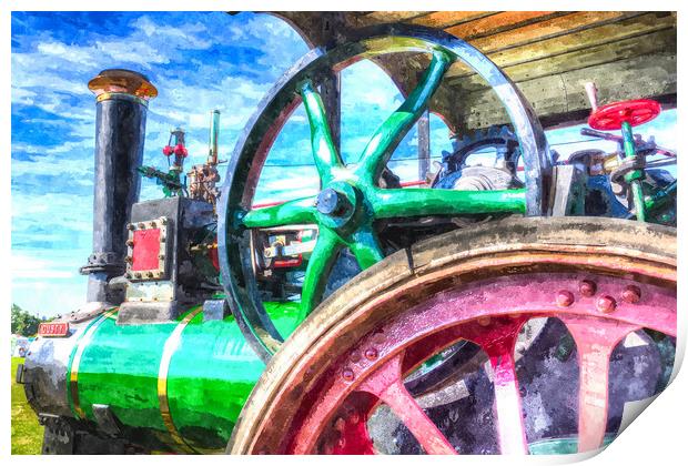 Clayton and Shuttleworth Traction Engine Art Print by David Pyatt
